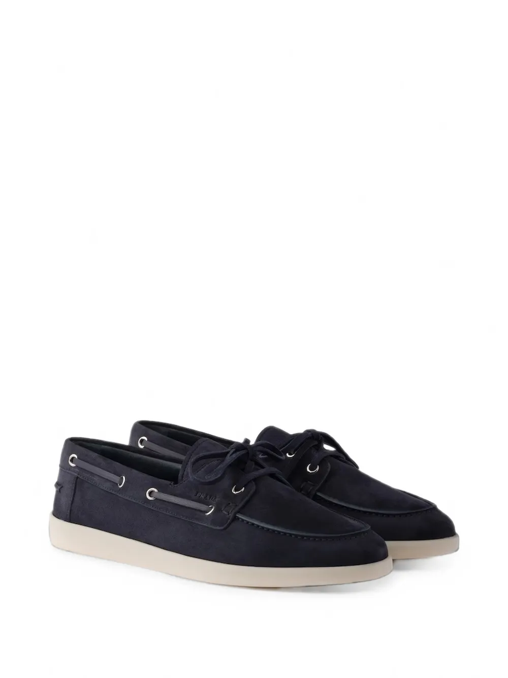 Prada Suède bootschoenen met veters Blauw