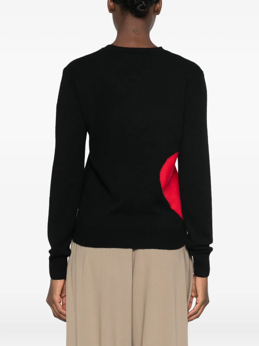 MC2 Saint Barth Trui met hart-intarsia Zwart