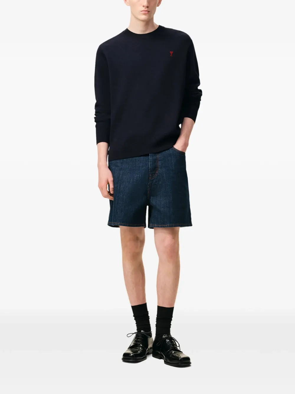 AMI Paris Ami de Coeur sweater Blauw