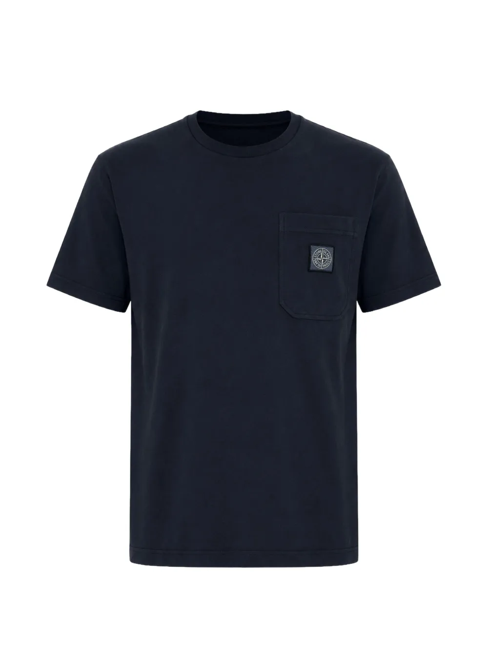 Stone Island logo-patch chest-pocket T-shirt - Blu