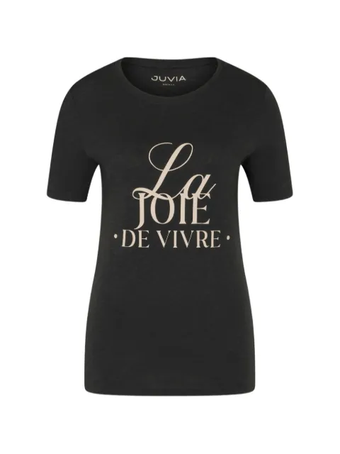 Juvia Christina slub-texture T-shirt