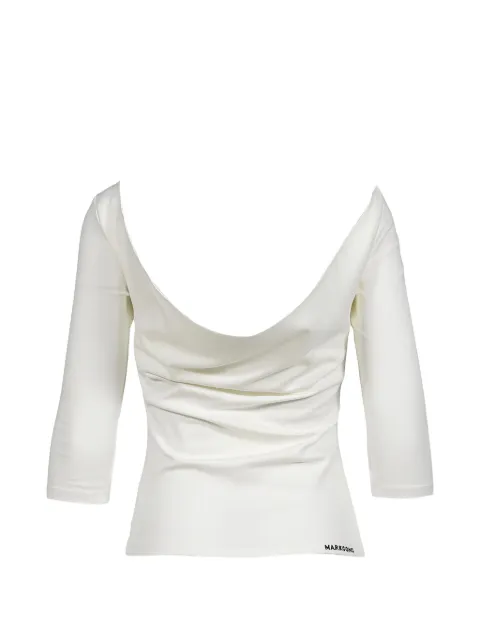 MARKGONG graphic-print backless T-shirt