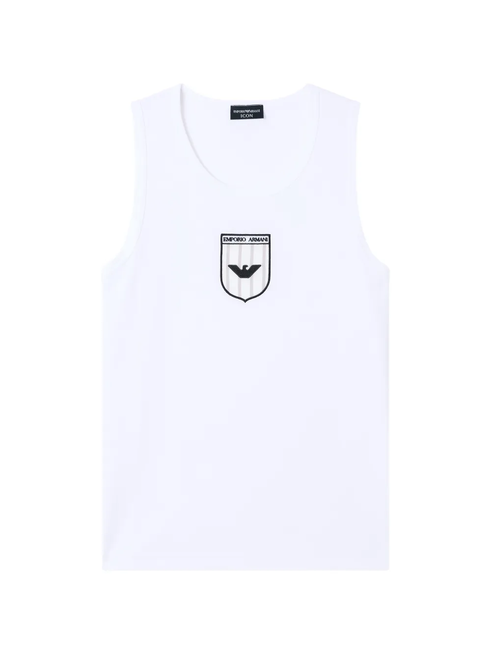 Emporio Armani Icon logo-patch tank - Bianco