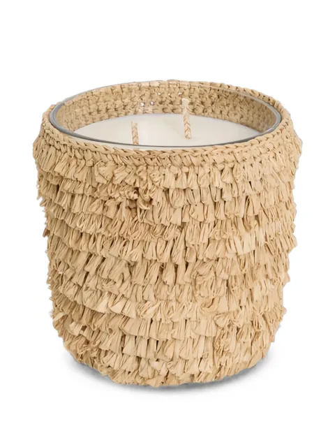 IBELIV medium Vanilla Dream raffia-trimmed candle