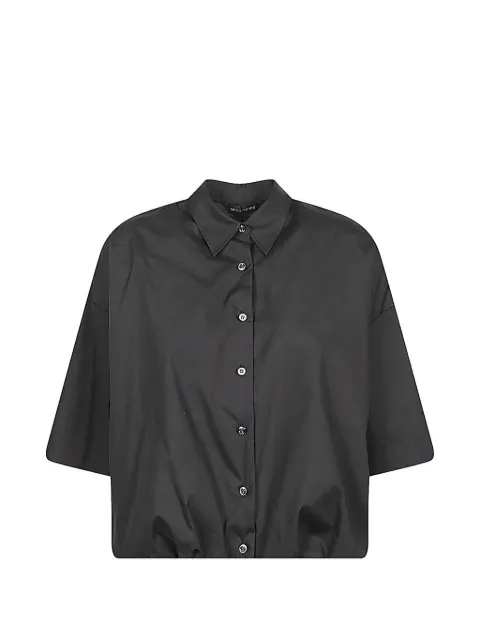 mizuiro ind balloon-silhouette gathered shirt