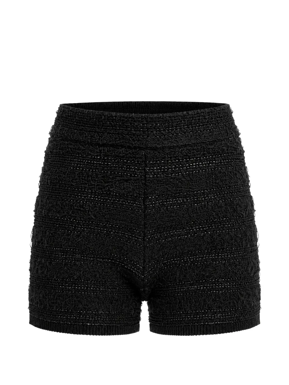 GUESS USA Clara bouclé-knit shorts - Nero
