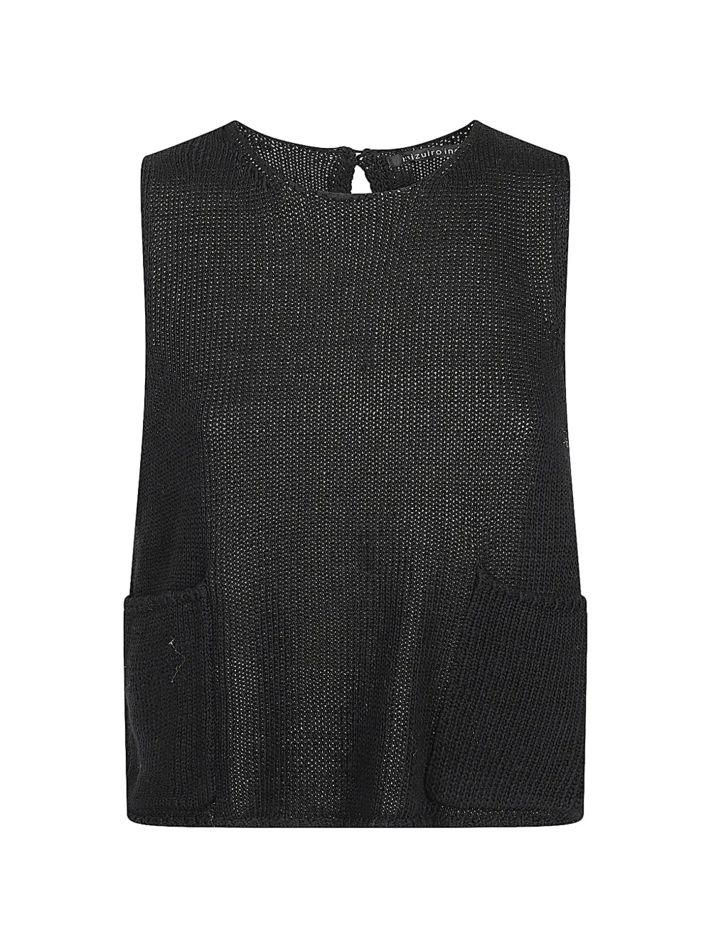 mizuiro ind tape-yarn knitted top