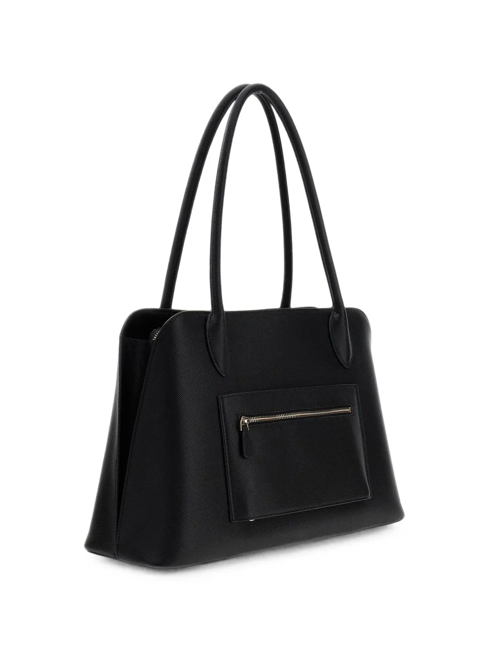 GUESS USA Patsie shopper met saffiano-effect Zwart