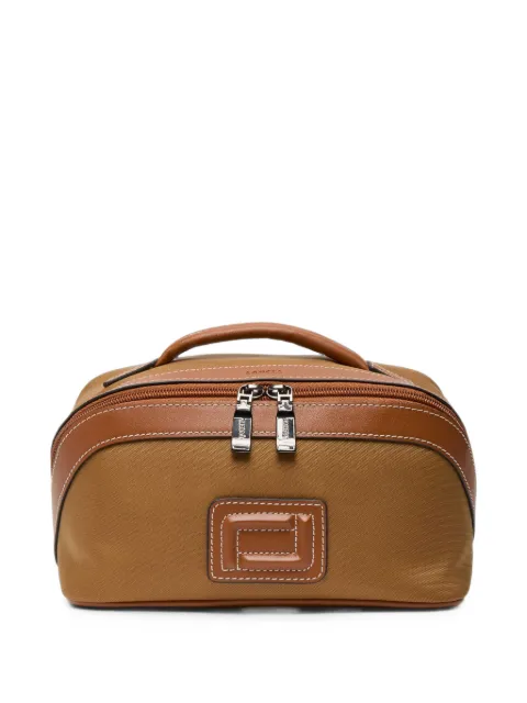 Lancel Mistral leather-trim canvas wash bag