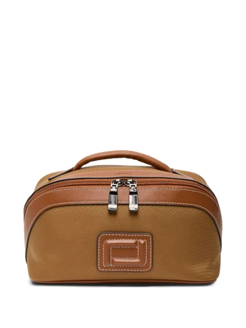 Lancel Mistral leather-trim canvas wash bag