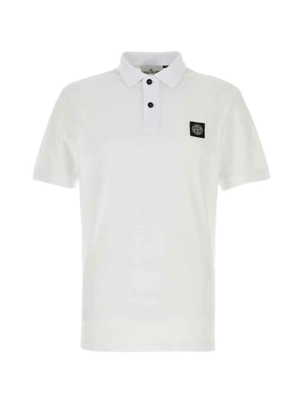 Stone Island logo-patch short-sleeve polo shirt - Toni neutri