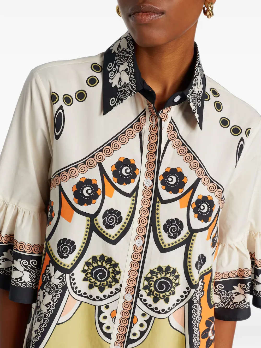 La DoubleJ Plume Placée Choux mini-jurk Wit
