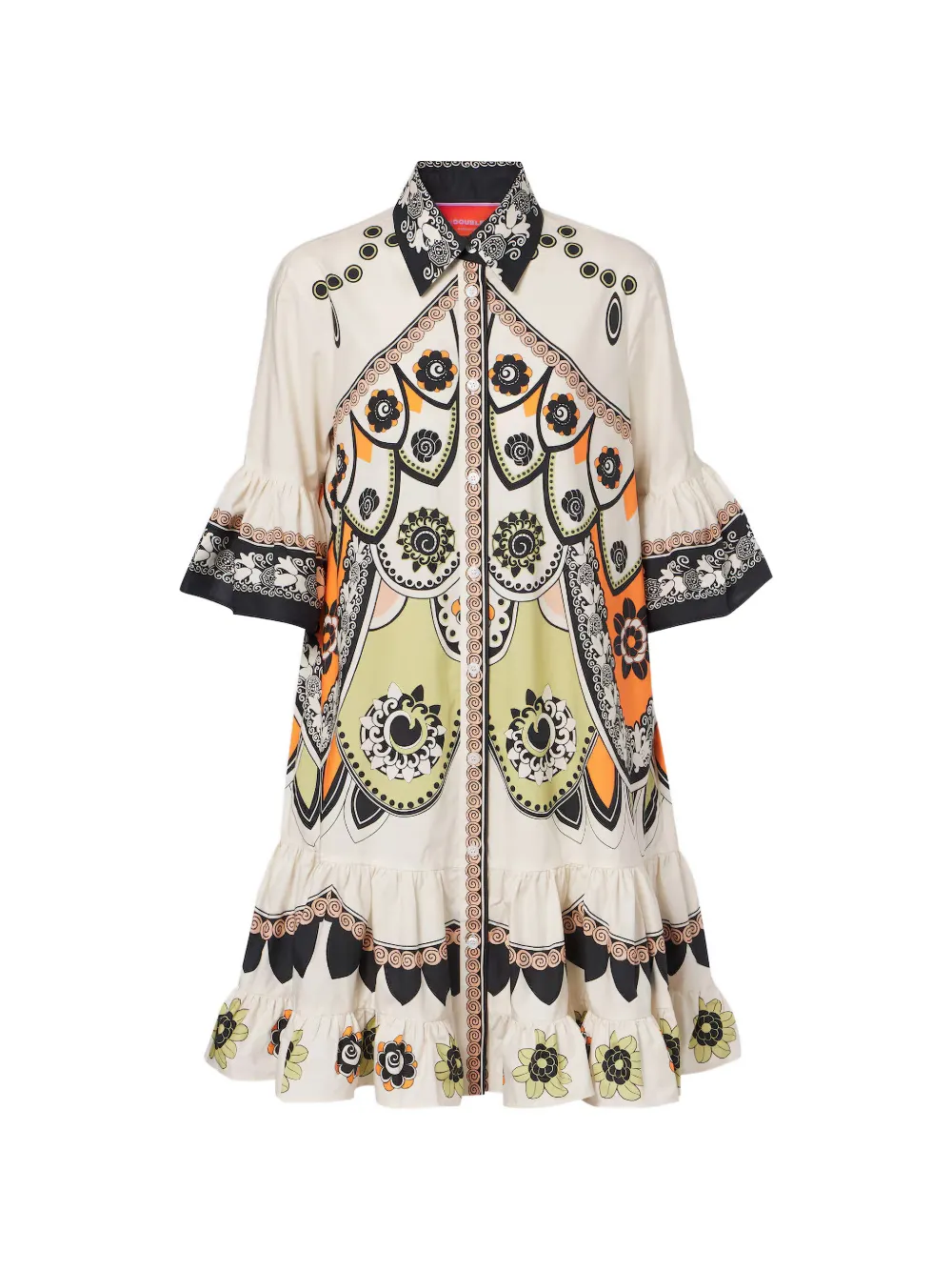 La DoubleJ Plume Placée Choux mini dress - Bianco