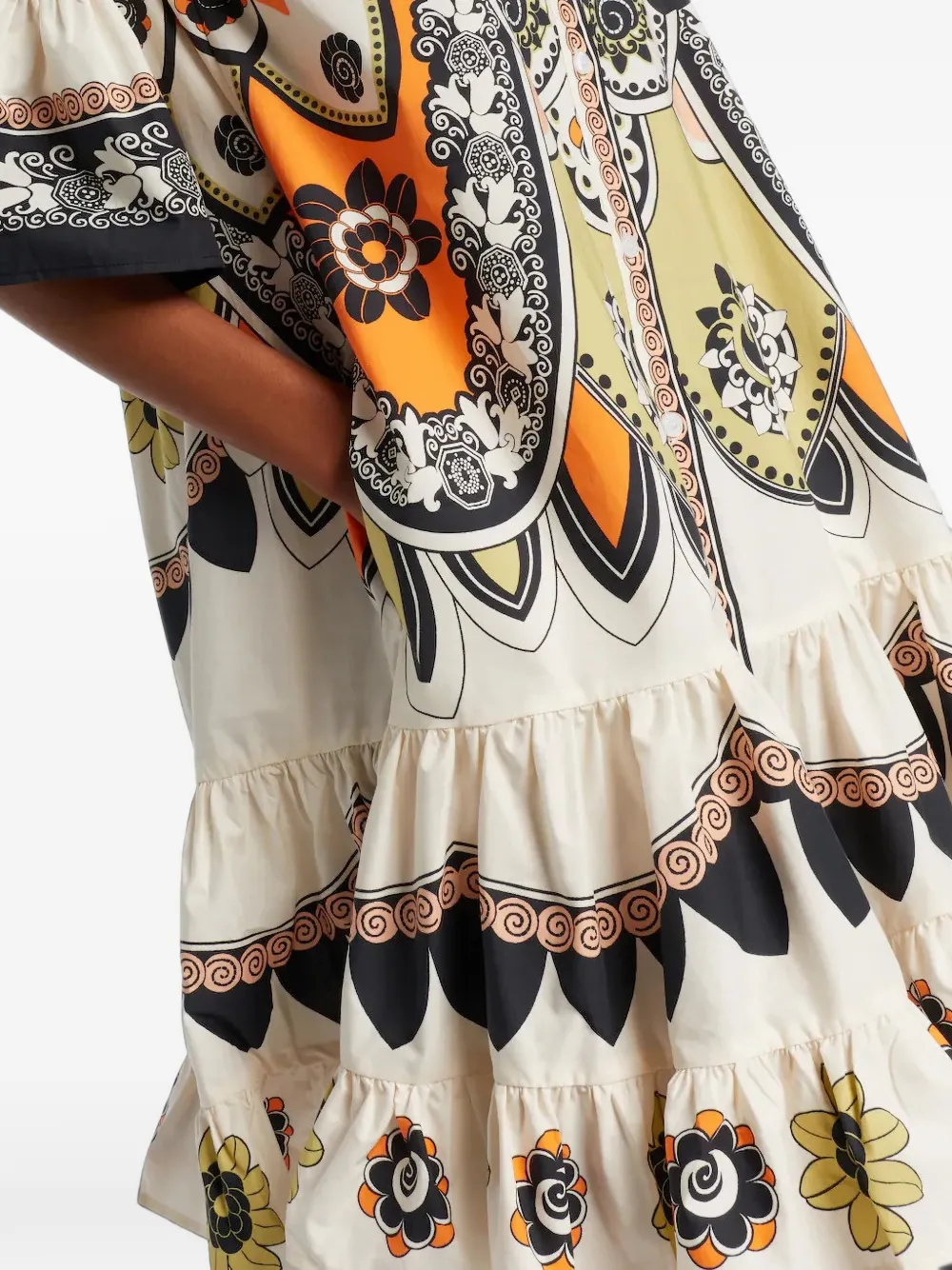 La DoubleJ Plume Placée Choux mini-jurk Wit