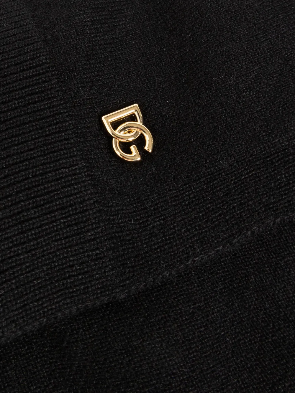 Dolce & Gabbana Kasjmier sjaal met DG-logo Zwart