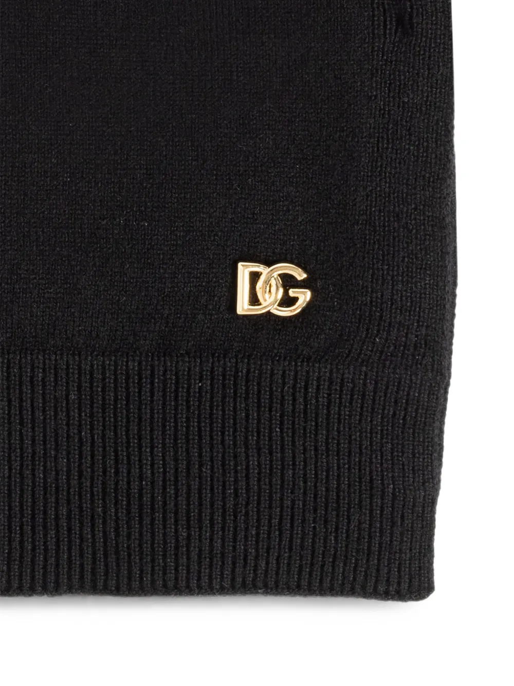 Dolce & Gabbana Kasjmier sjaal met DG-logo Zwart