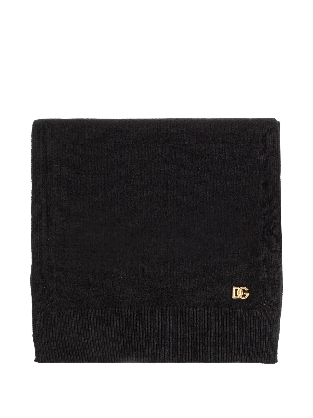 Dolce & Gabbana DG logo cashmere scarf - Nero