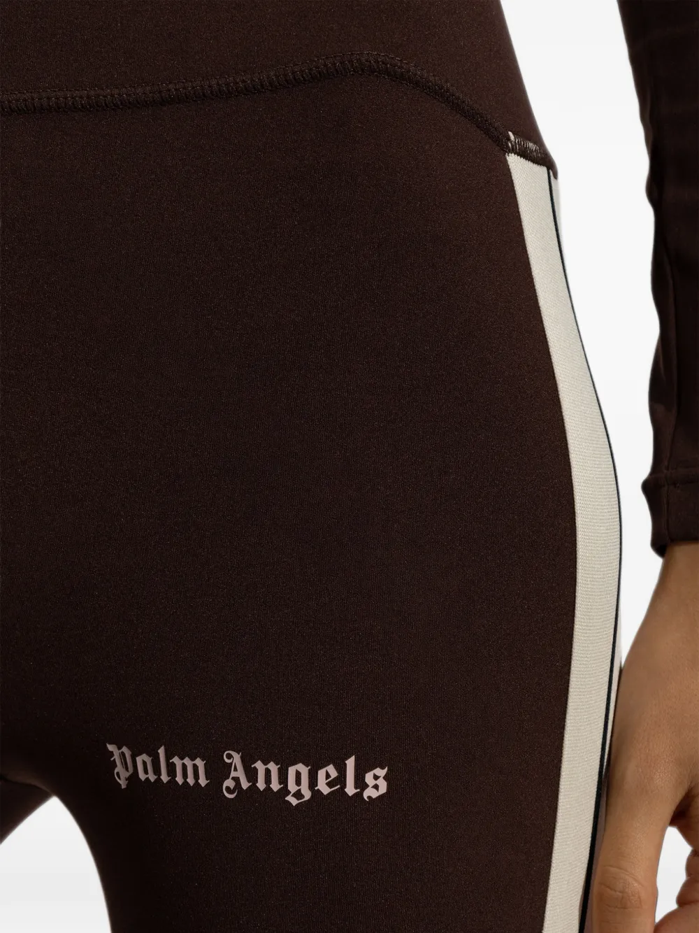 Palm Angels Legging met logostreep Bruin