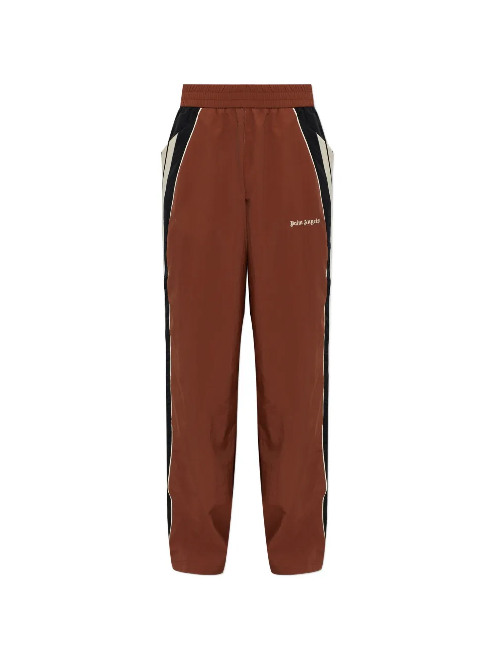 Palm Angels logo-appliqué track pants - Marrone