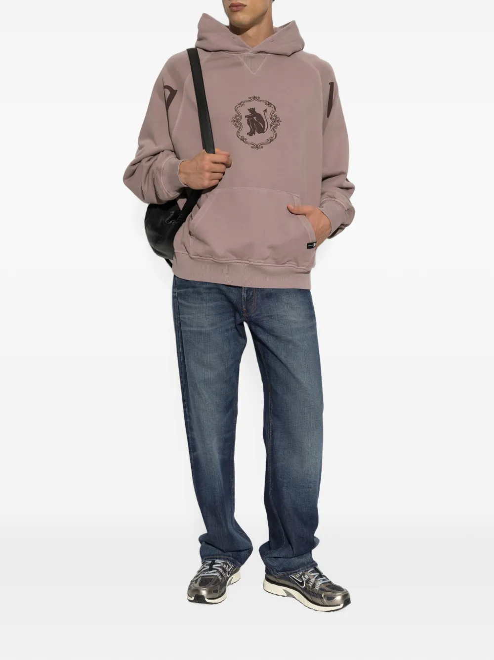Palm Angels Devil Herald hoodie met grafische print Roze