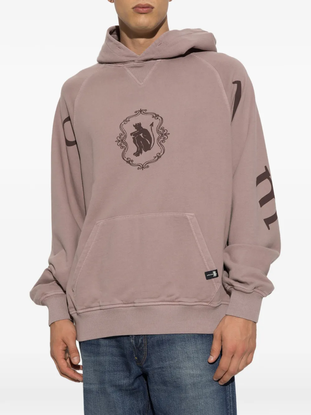 Palm Angels Devil Herald hoodie met grafische print Roze