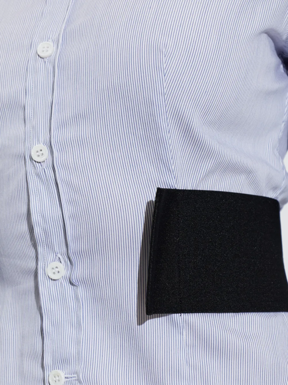 VETEMENTS Gestreept blouse met tailleband Blauw