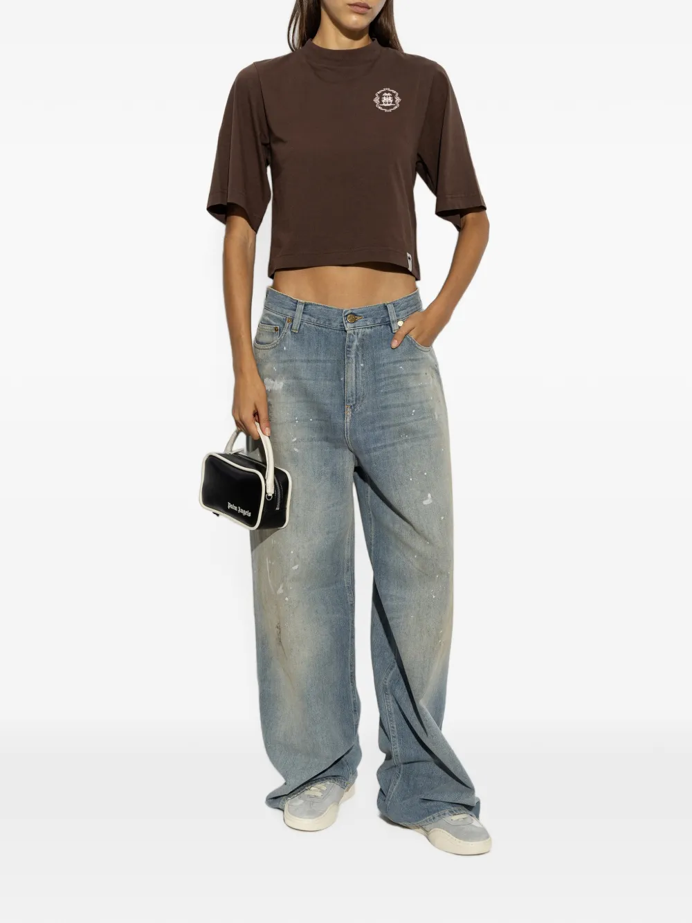 Palm Angels oversized cropped T-shirt Bruin