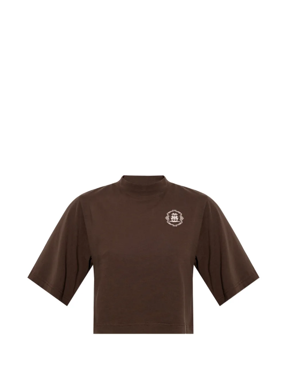 Palm Angels oversized cropped T-shirt - Marrone