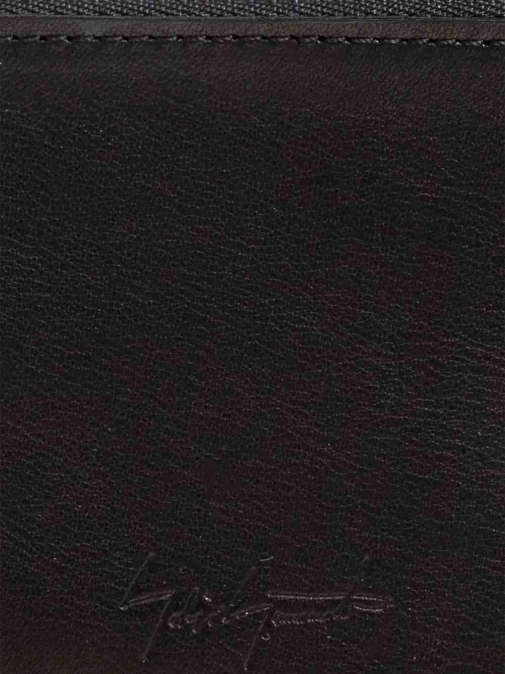 Discord Yohji Yamamoto Leren portemonnee met logo-reliëf Zwart