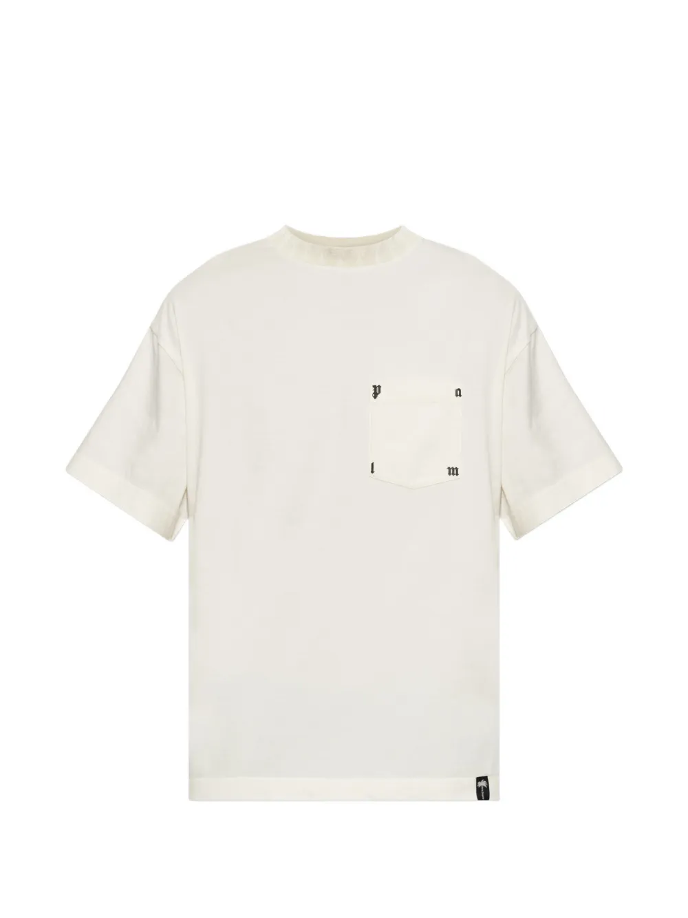 Palm Angels logo-print pocket T-shirt Beige