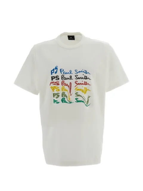 Paul Smith white 'PS Smudge' print T-shirt