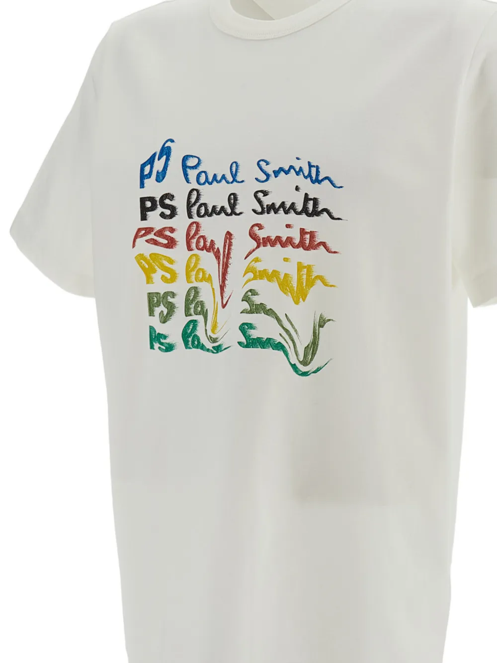 Paul Smith T-shirt met PS Smudge-print Wit