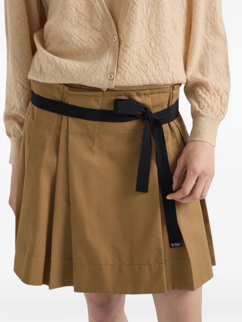 Prada Gabardine mini-rok Beige