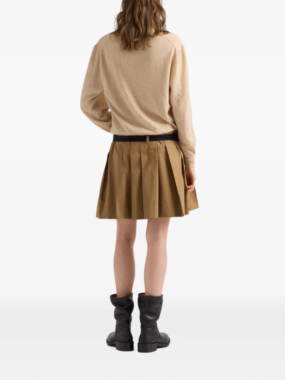 Prada Gabardine mini-rok Beige