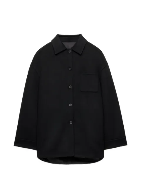 Prada reversible double cashwool and Re-Nylon caban jacket