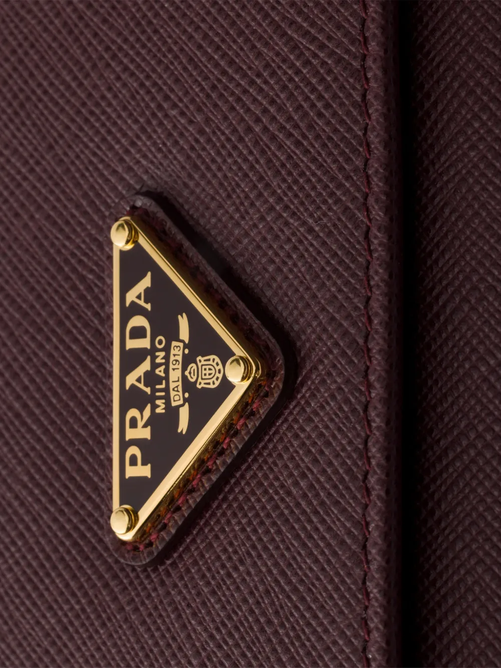 Prada Saffiano leren portemonnee met schouderband Rood