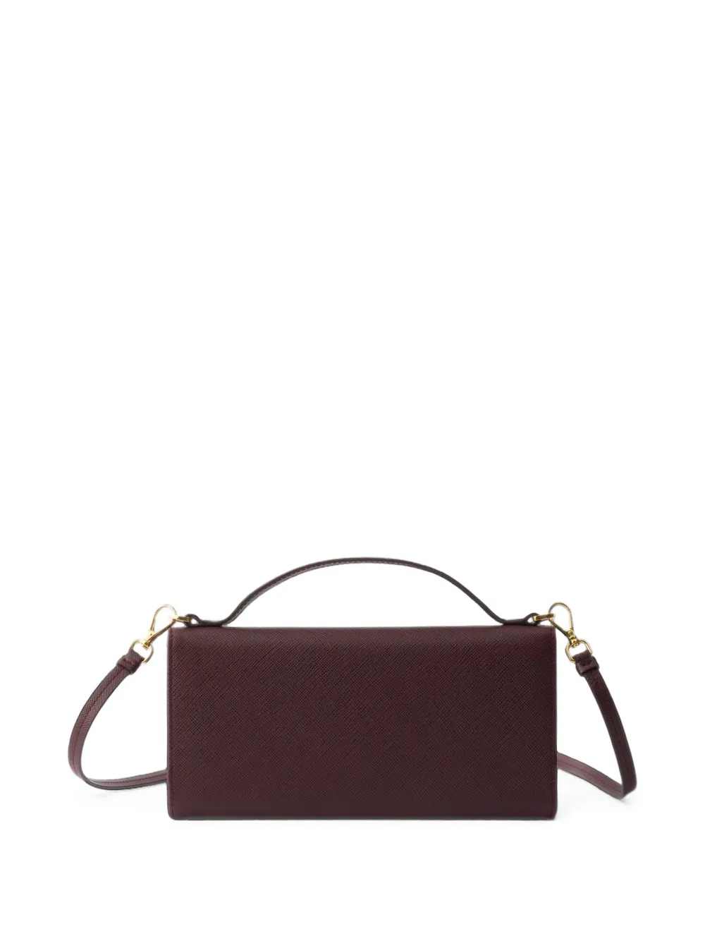 Prada Saffiano leren portemonnee met schouderband Rood