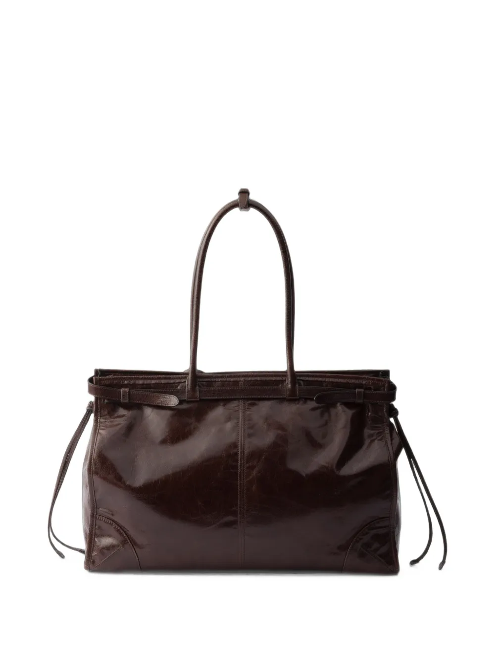 Prada Extra grote Bonnie leren handtas Bruin