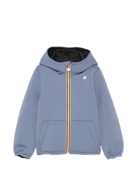K Way Kids logo-patch zip-up hoodie