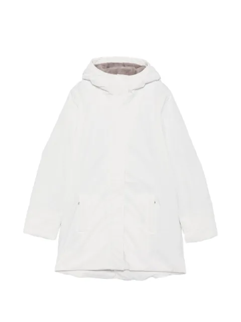 K Way Kids hooded logo-patch coat