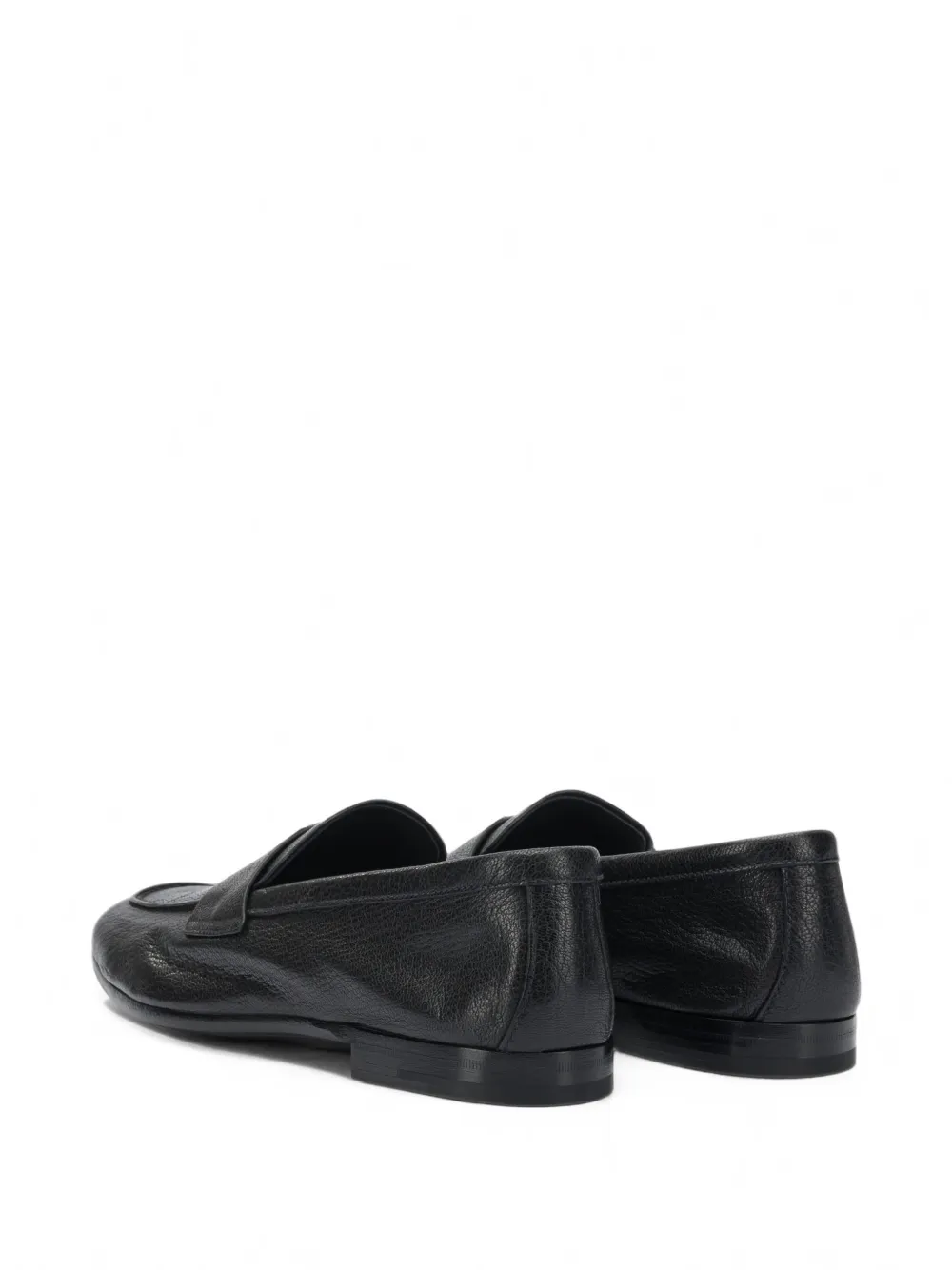 Prada grainy-leather loafers Zwart