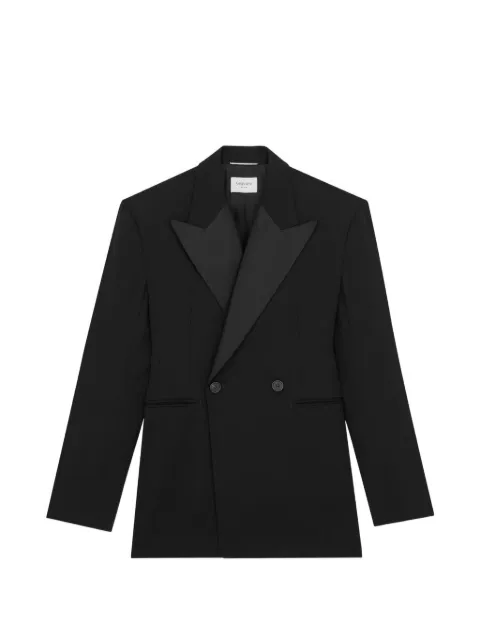 Saint Laurent double-breasted peak-lapel blazer