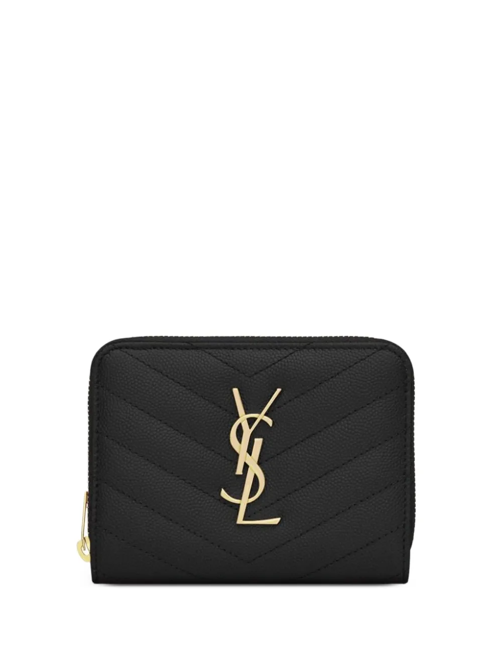 Saint Laurent Cassandre quilted leather wallet · One Size