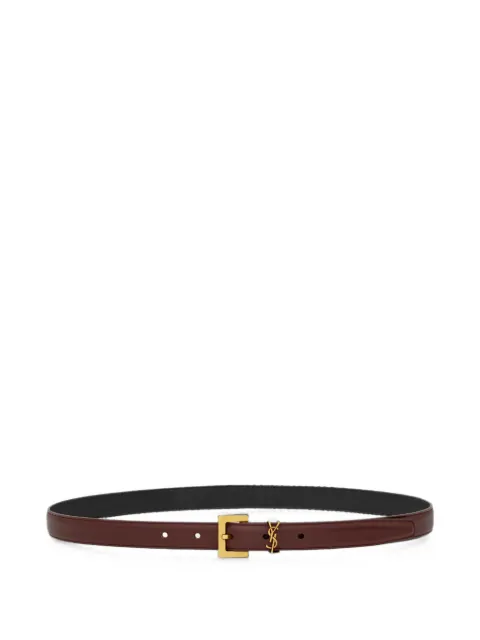 Saint Laurent Cassandre thin leather belt