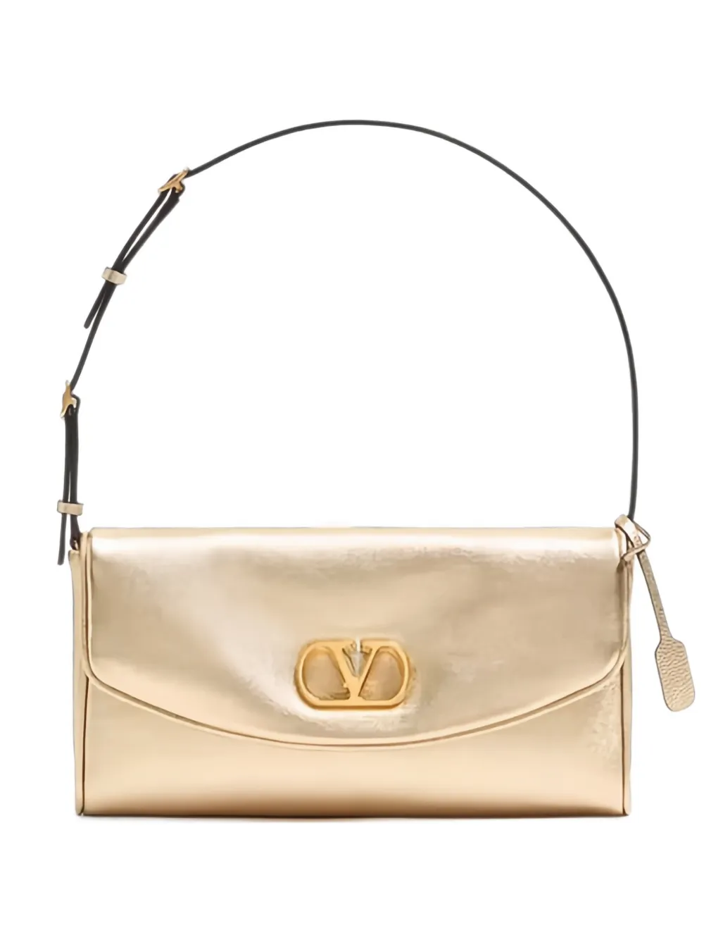 Valentino Garavani VLogo Signature leather shoulder bag - Oro