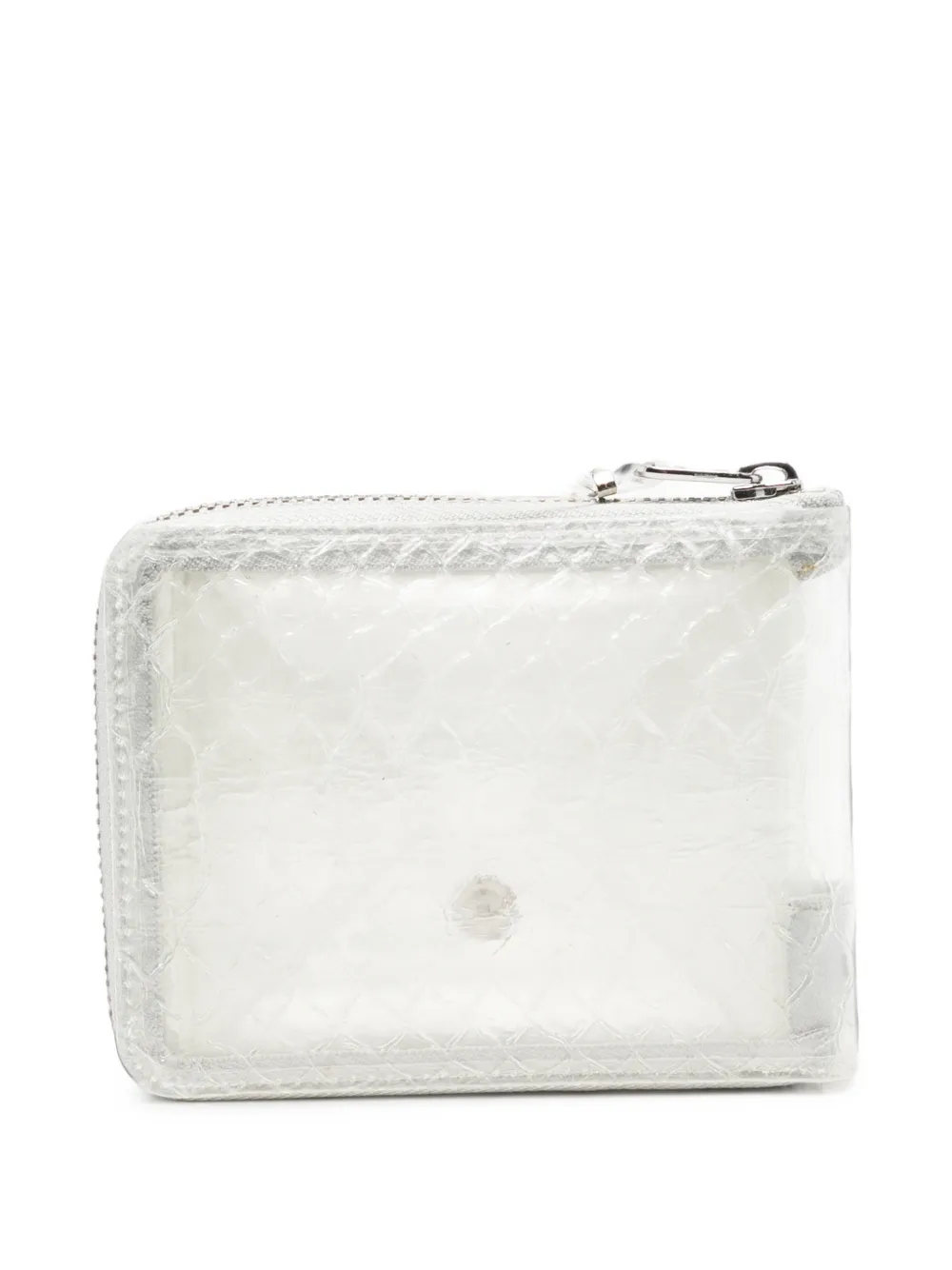 Comme Des Garçons snake-effect zip-around wallet Wit