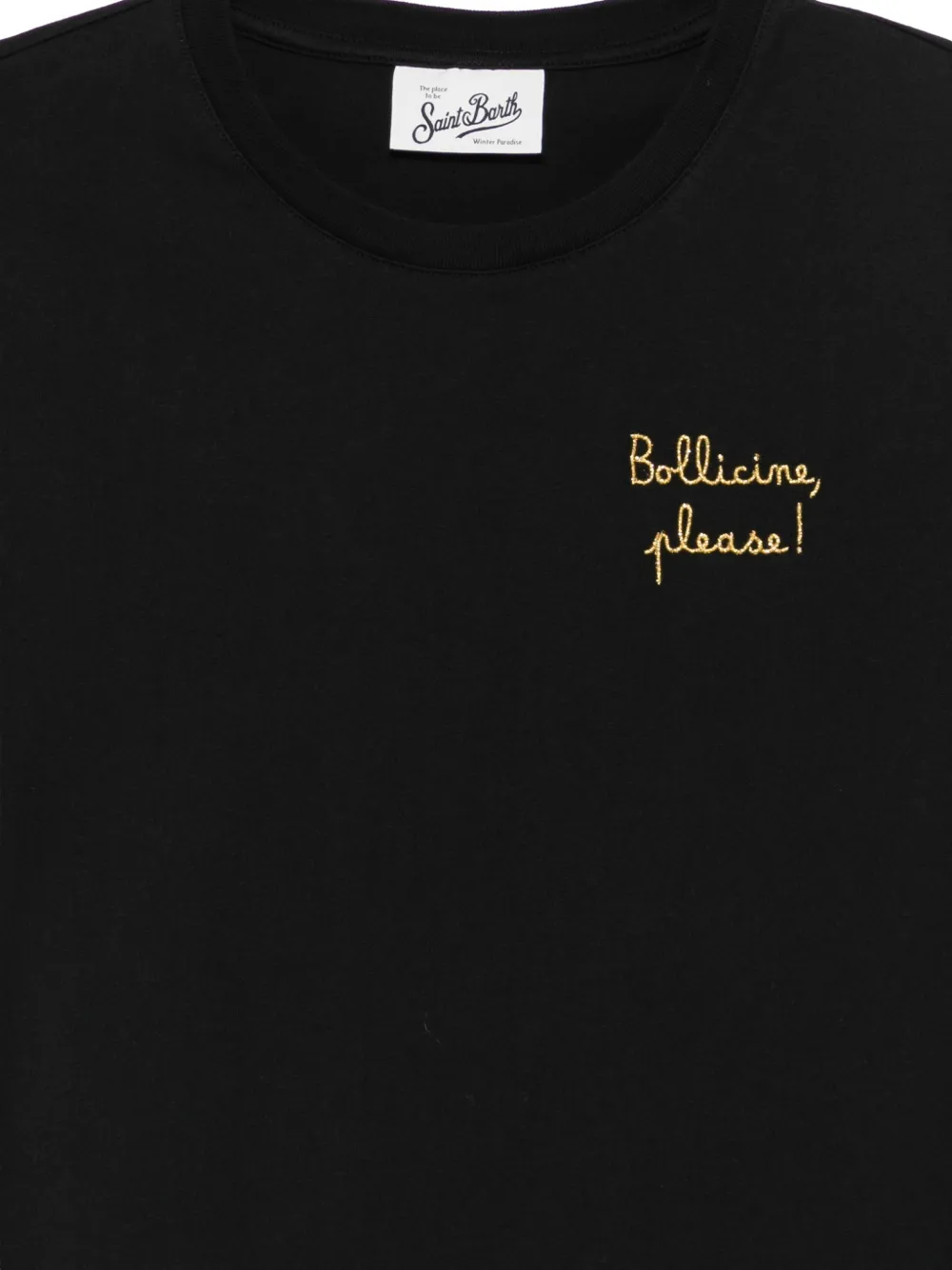 MC2 Saint Barth T-shirt met borduurwerk Zwart