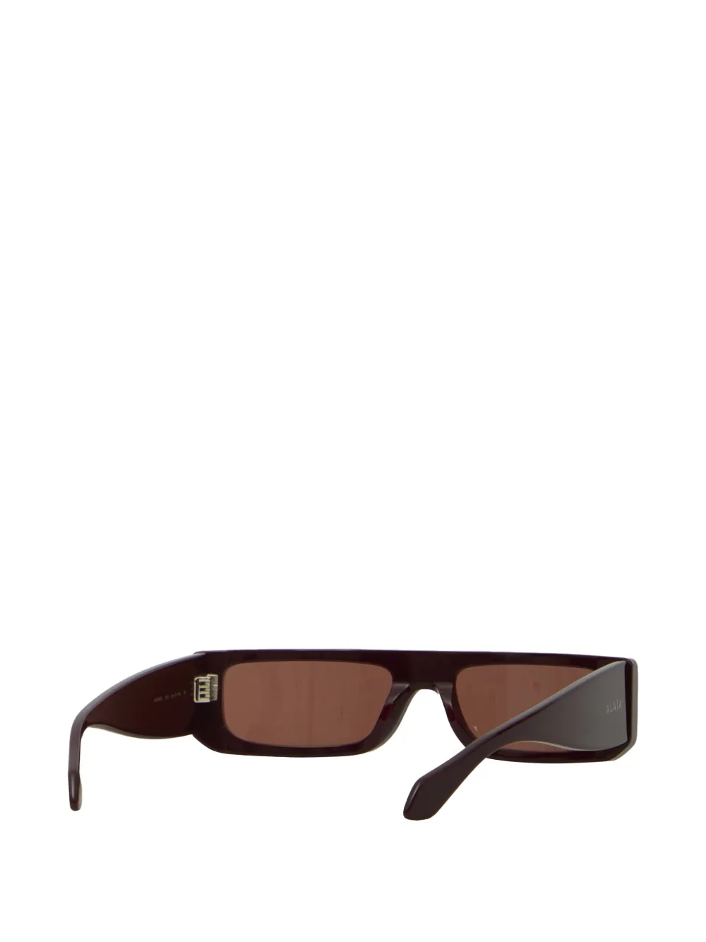Alaia Eyewear Zonnebril met rechthoekig montuur Bruin