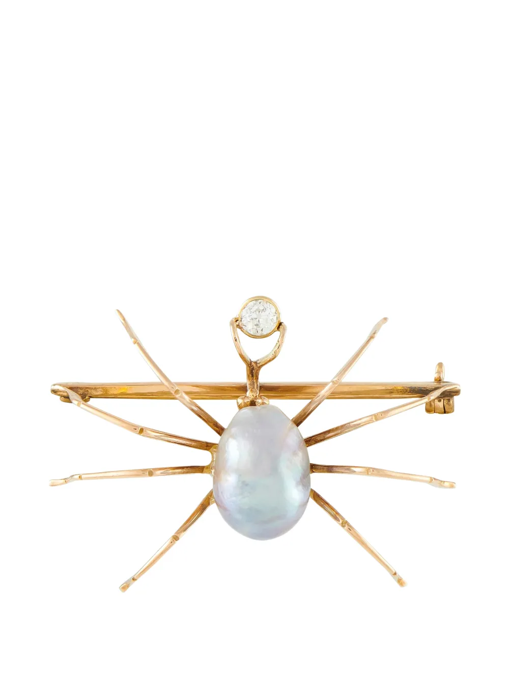 LB Exclusive Spilla con perle barocche e diamanti - Oro