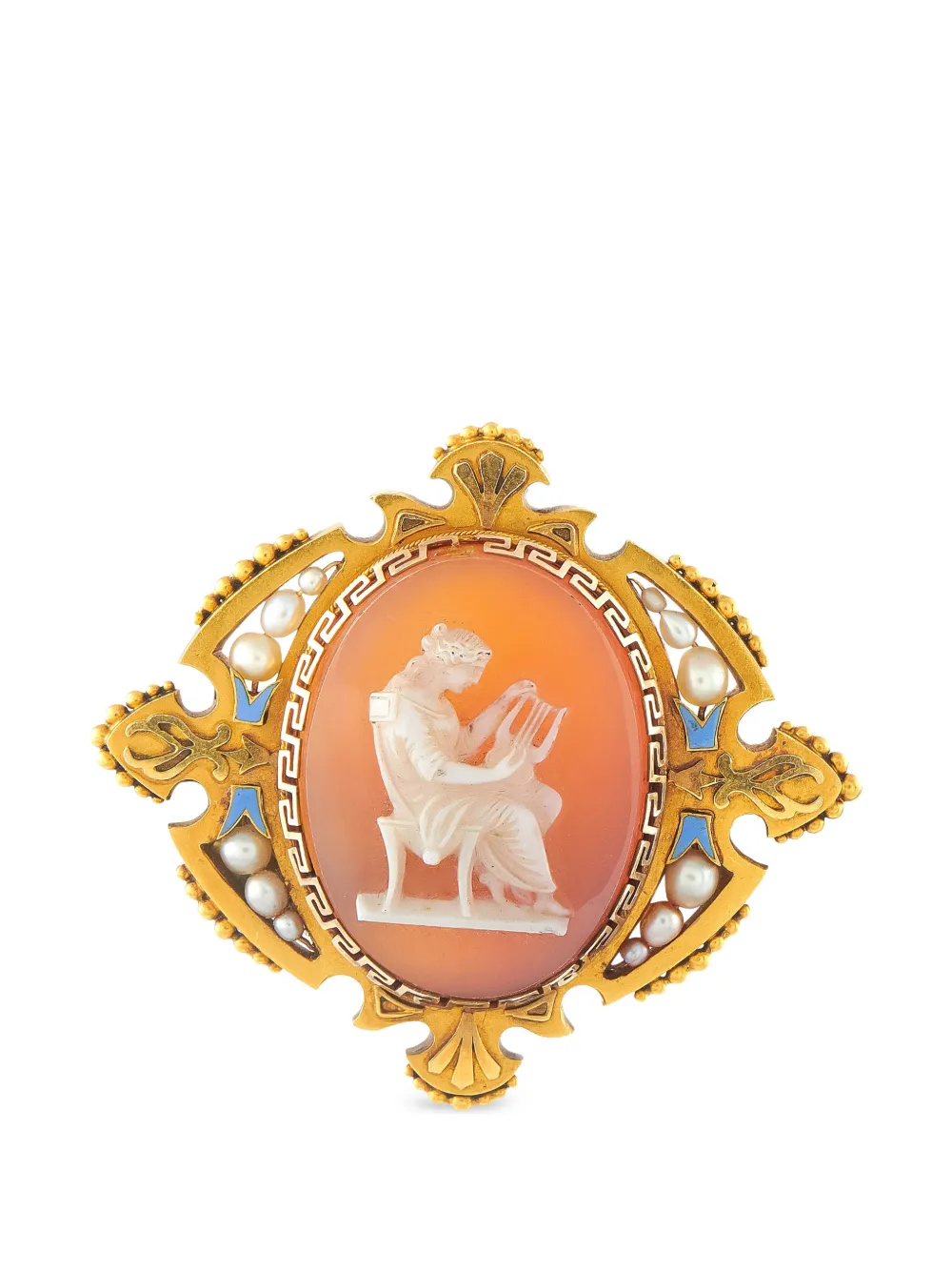 LB Exclusive agate and pearl cameo brooch - Oro